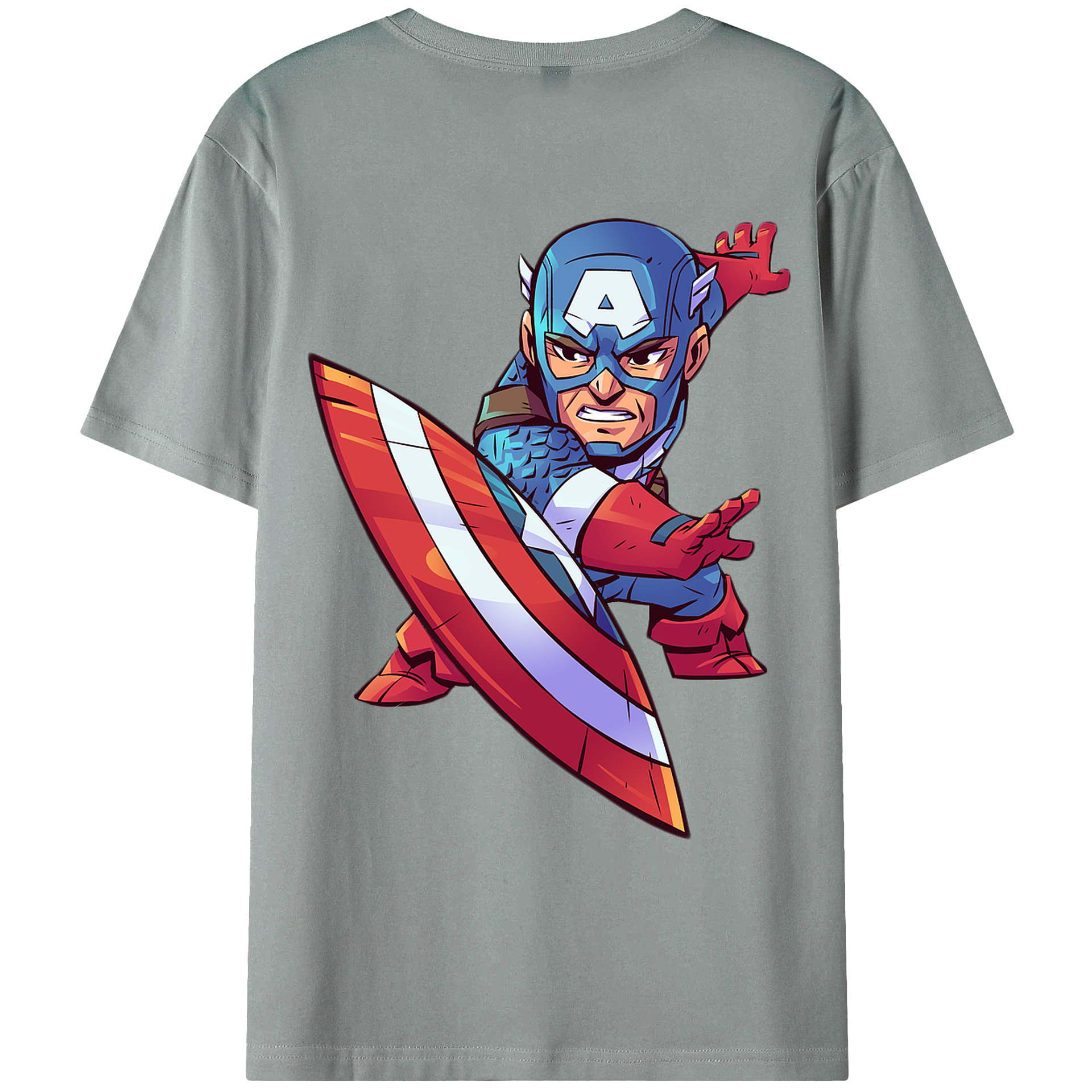 （画像用） アベンジャーズ The Avengers 綿100％ メンズ半袖Tシャツ（バックプリント） 通気性